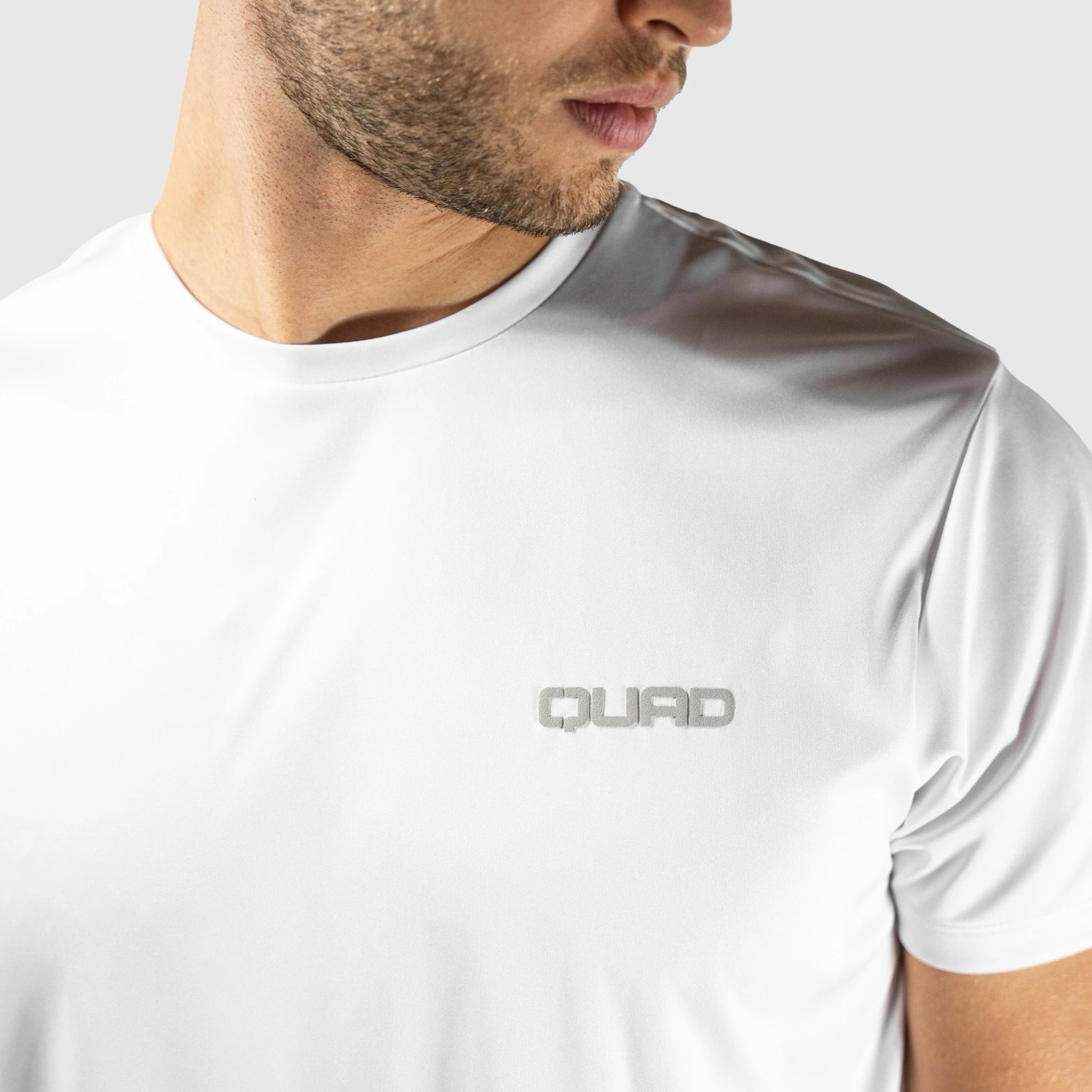 QUAD Elemental T-shirt White - front detail