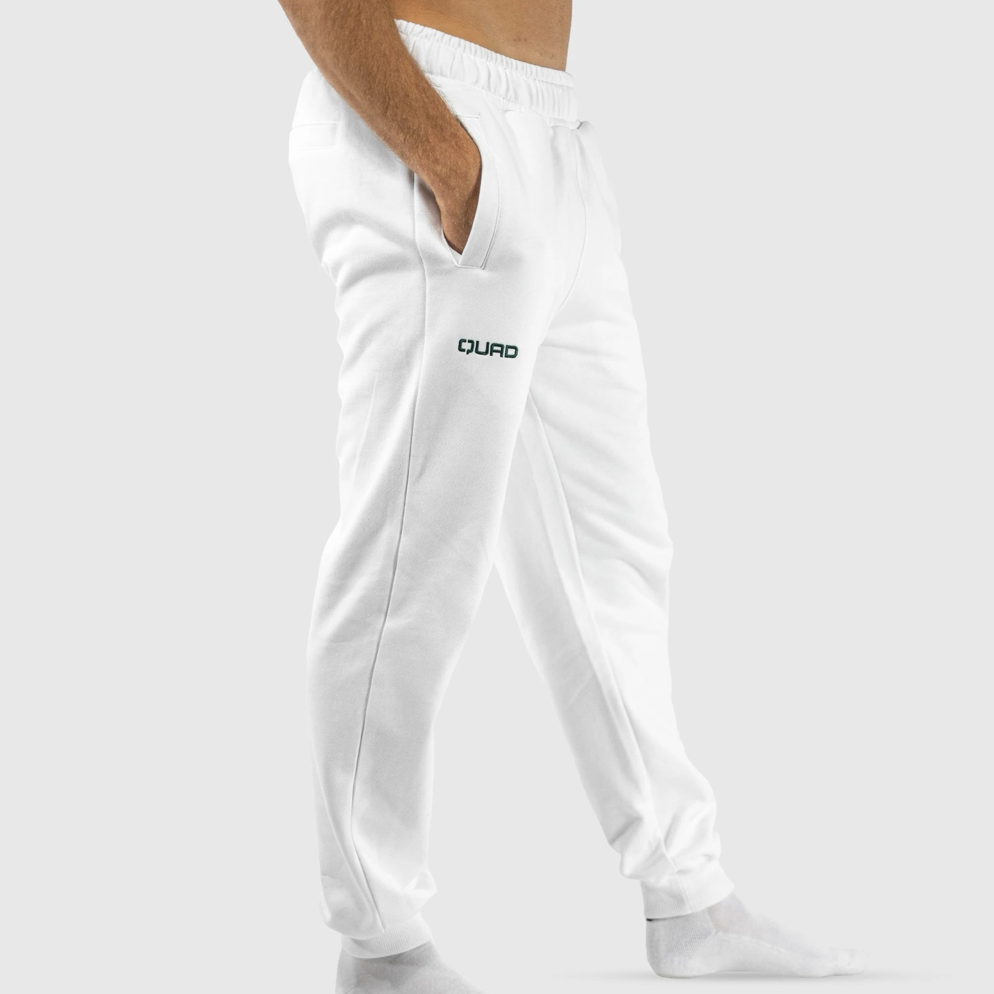 QUAD Sweat Pants White - right side view