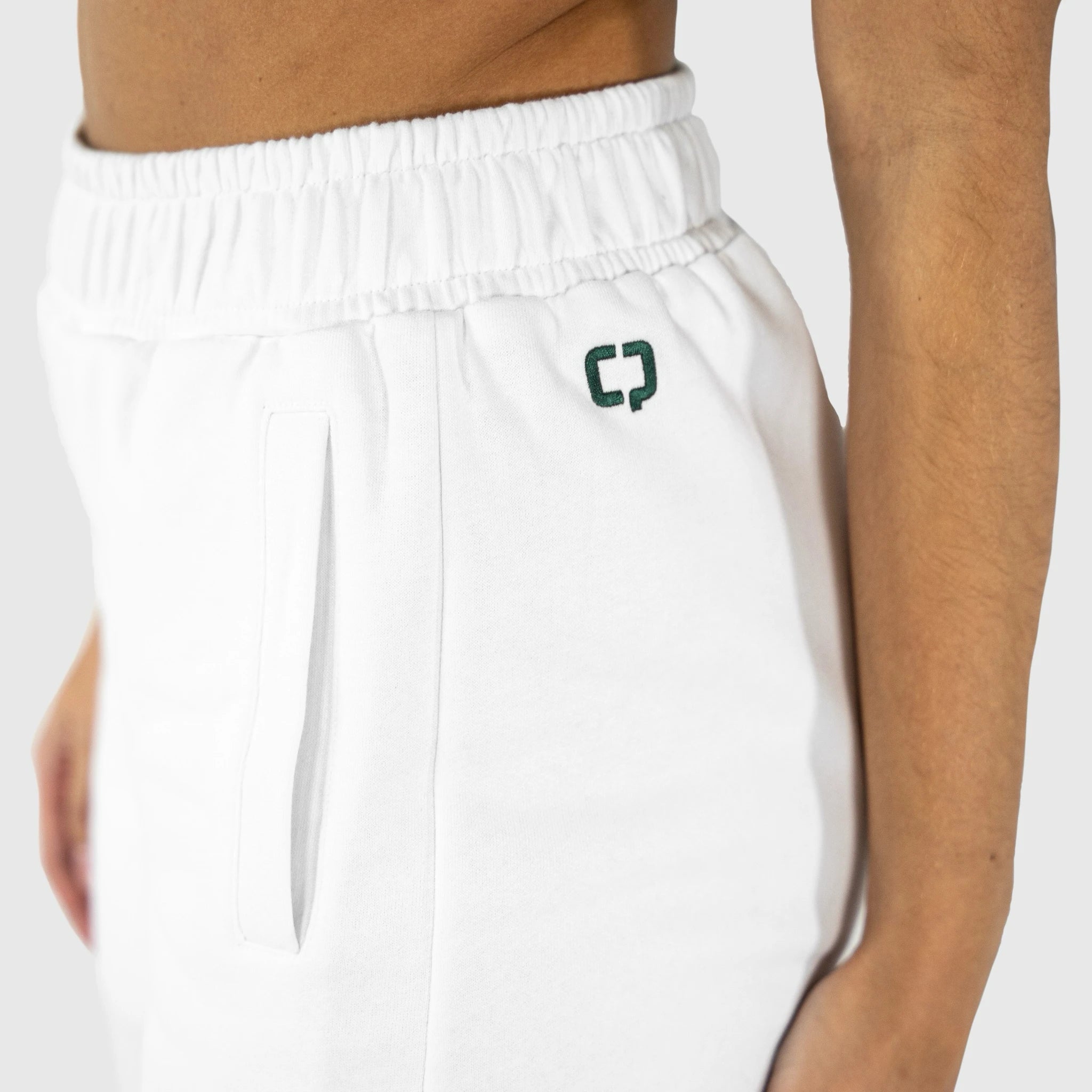 QUAD Sweat Pants White - back logo detail