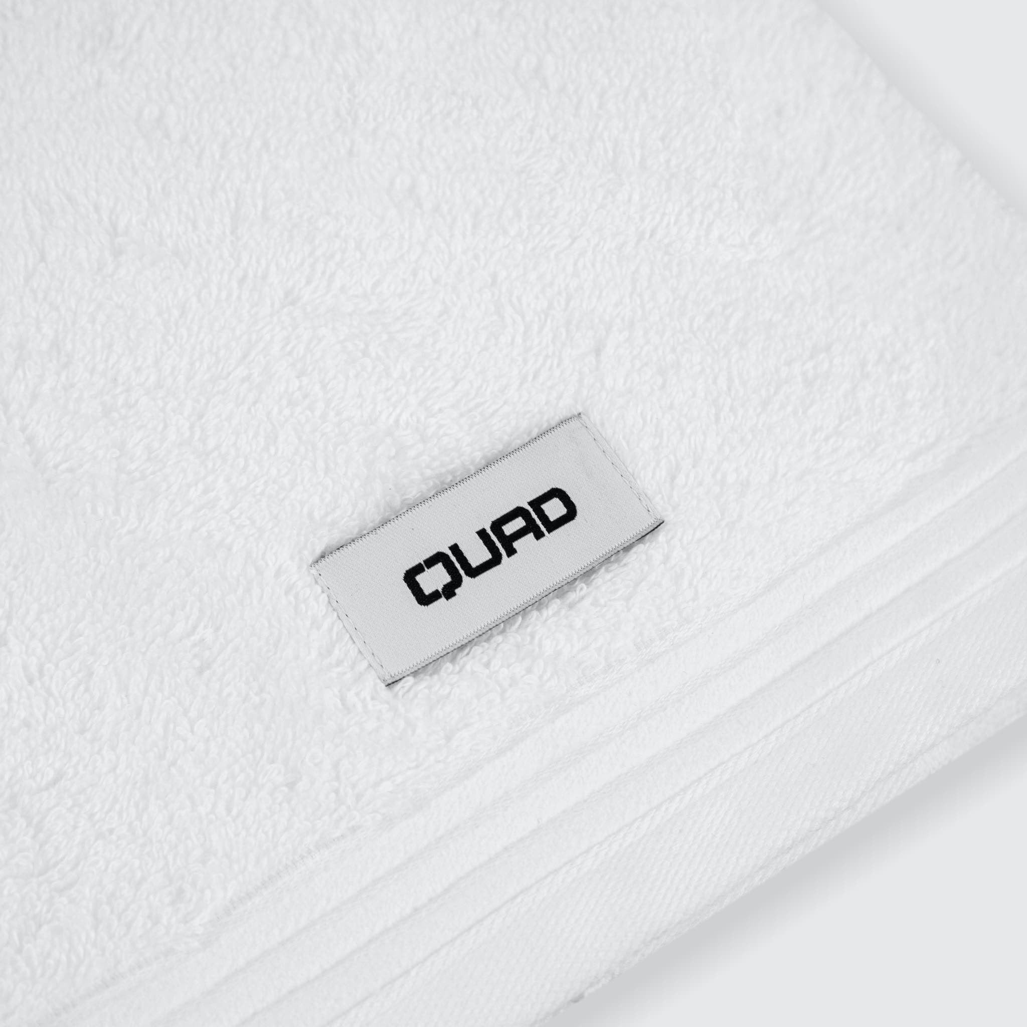 Quad Bath towel logo detail