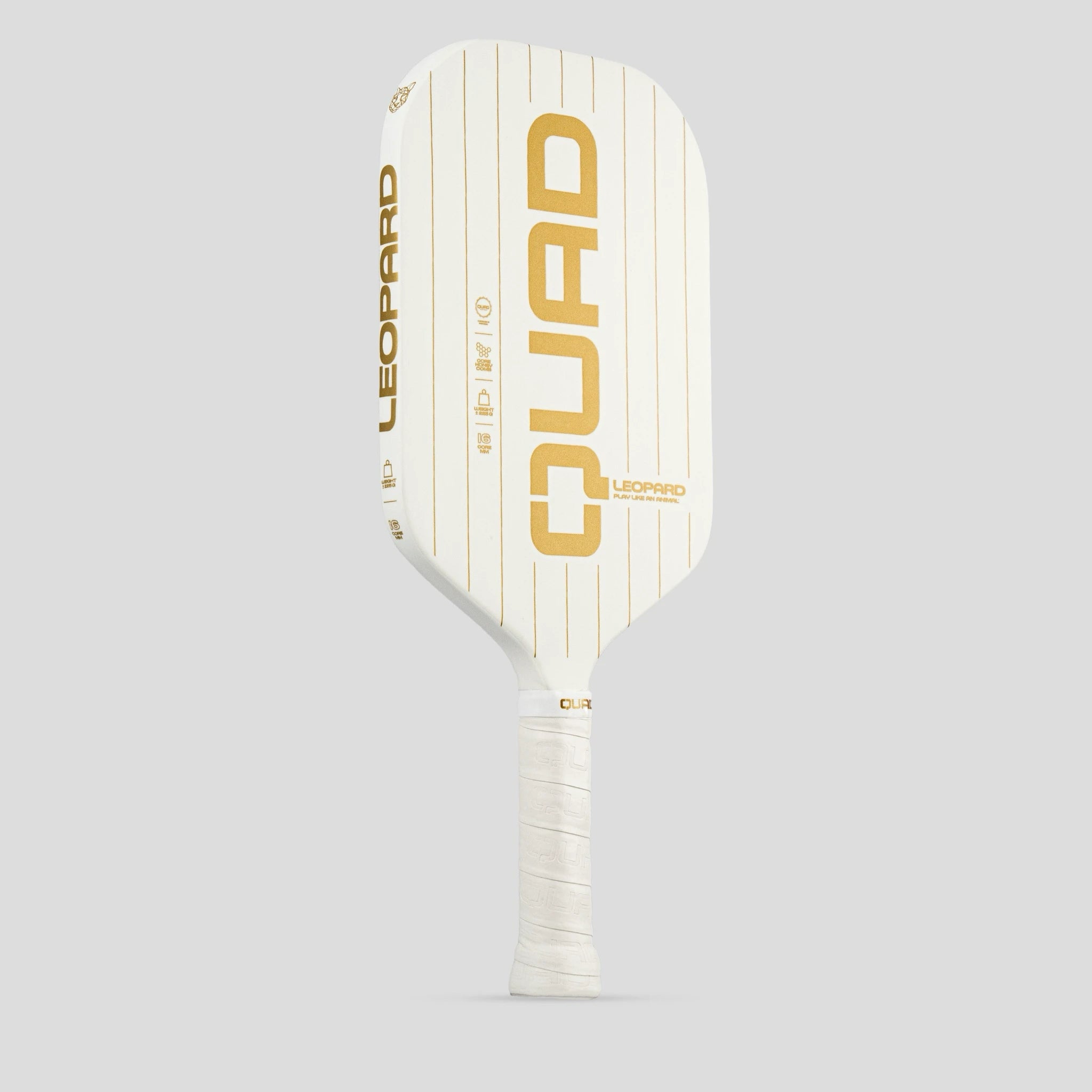 Quad Leopard Pickleball Racket left perspective