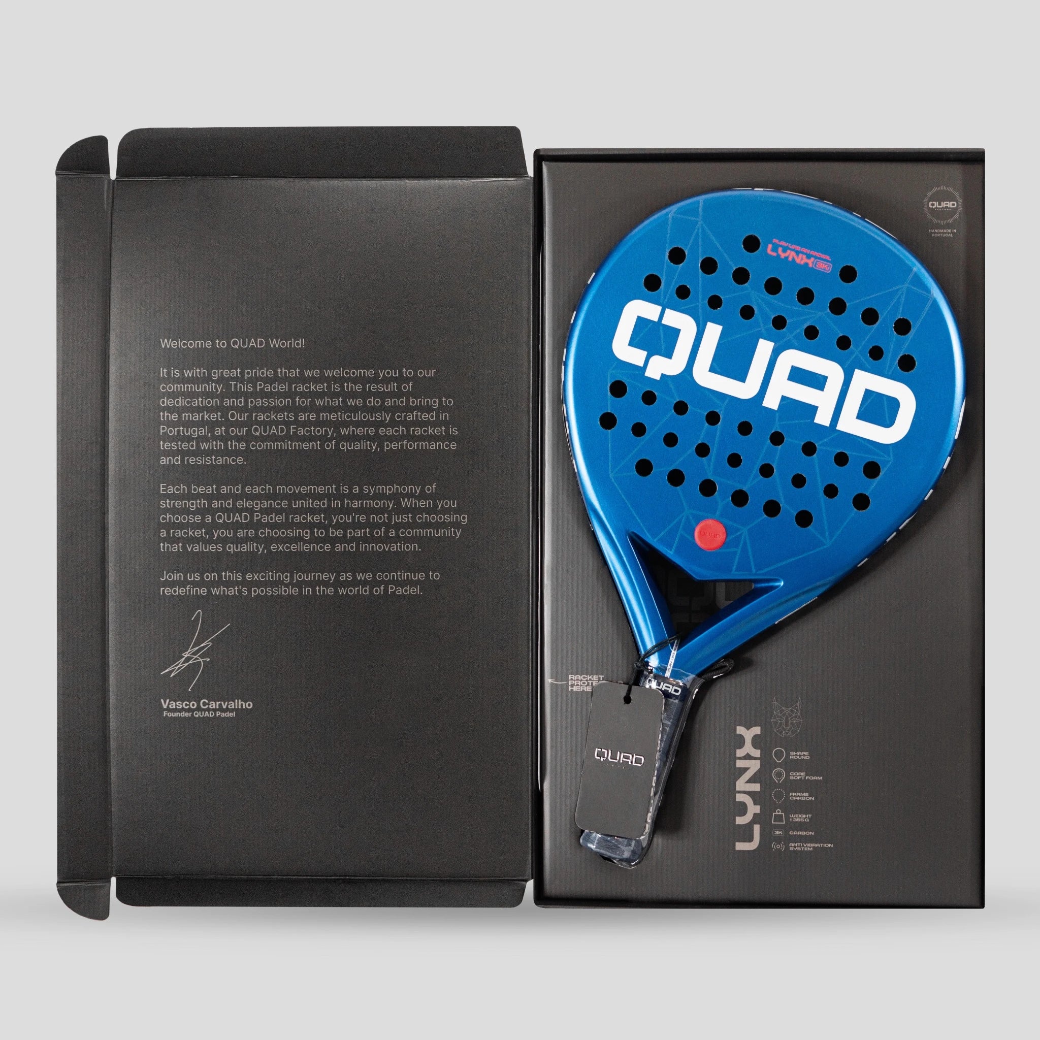 Quad Lynx Padel Racket box