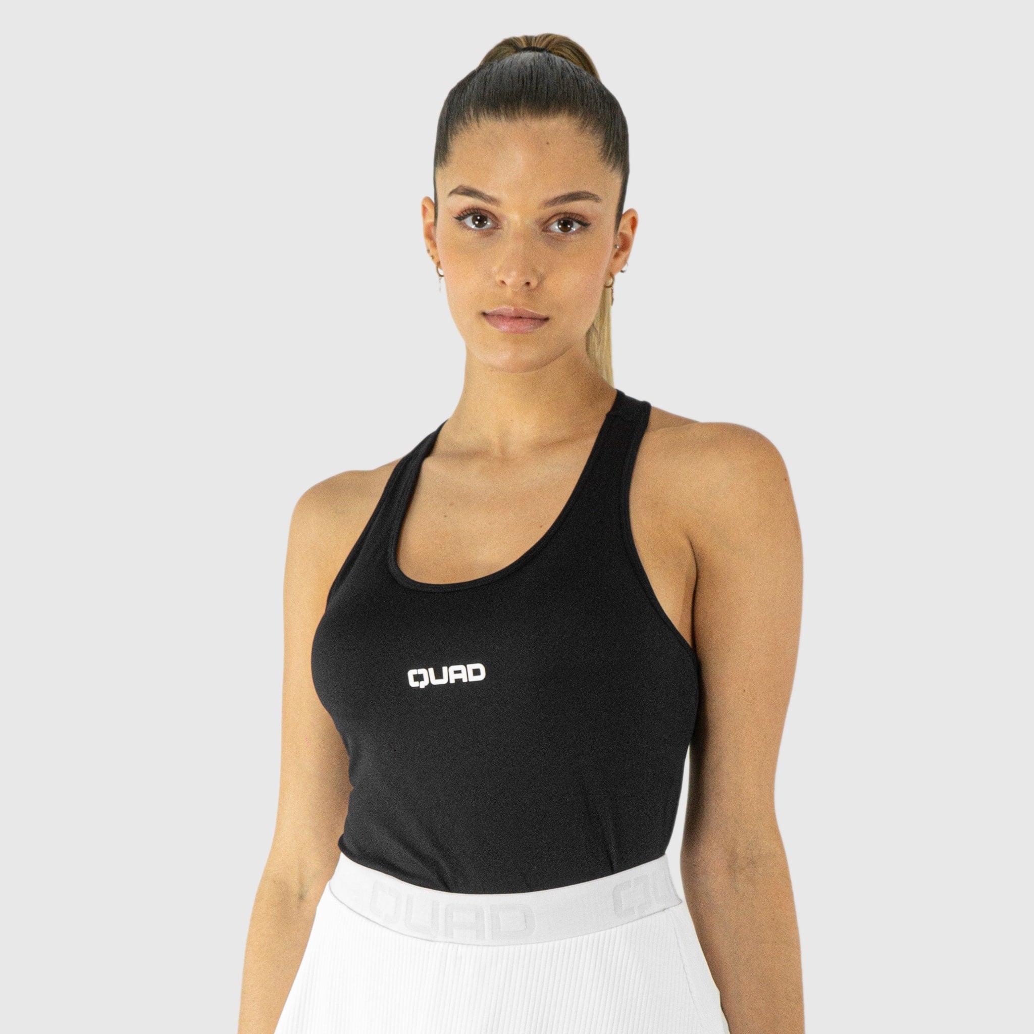 Quad Padel Tank-top black front view