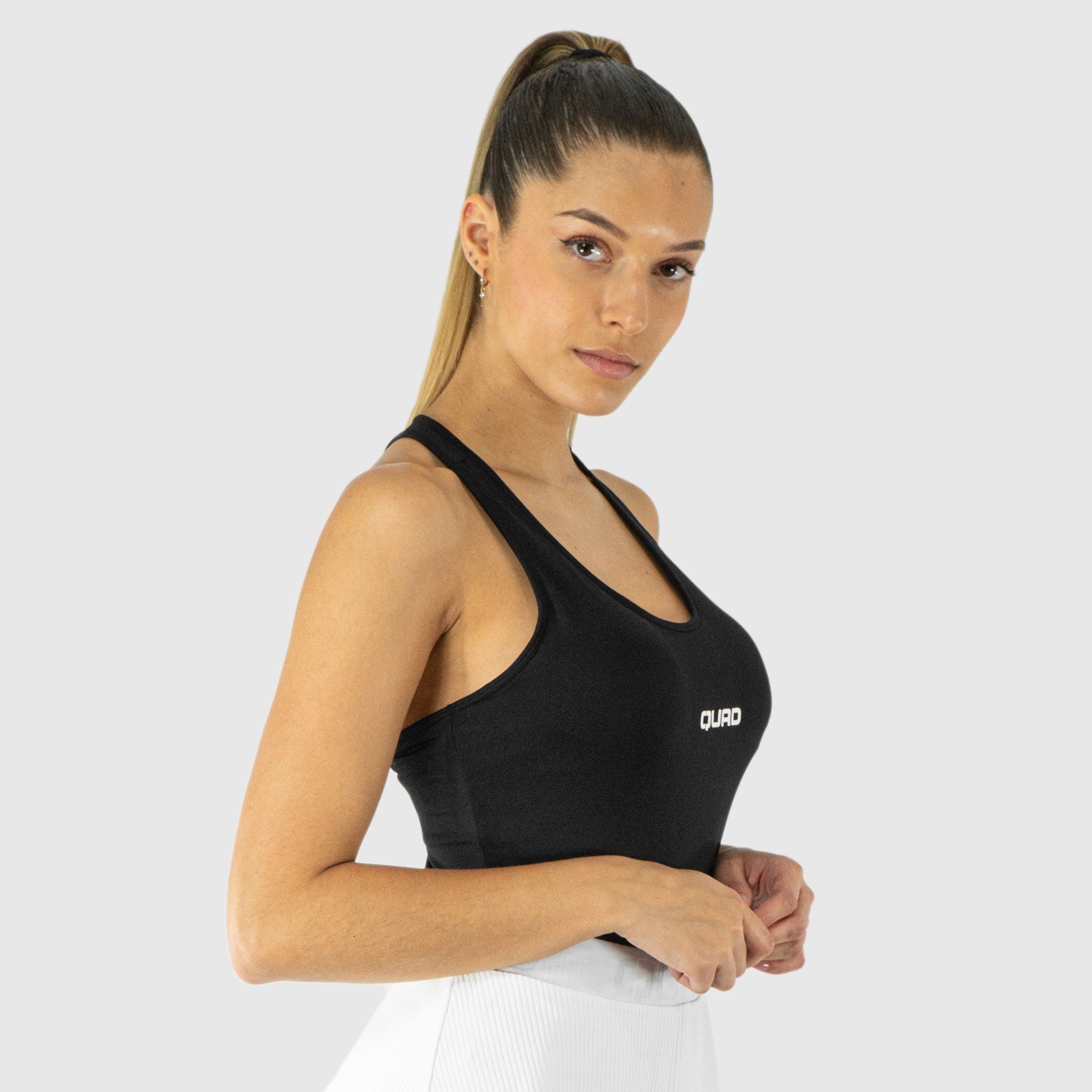 Quad Padel Tank-top black right view