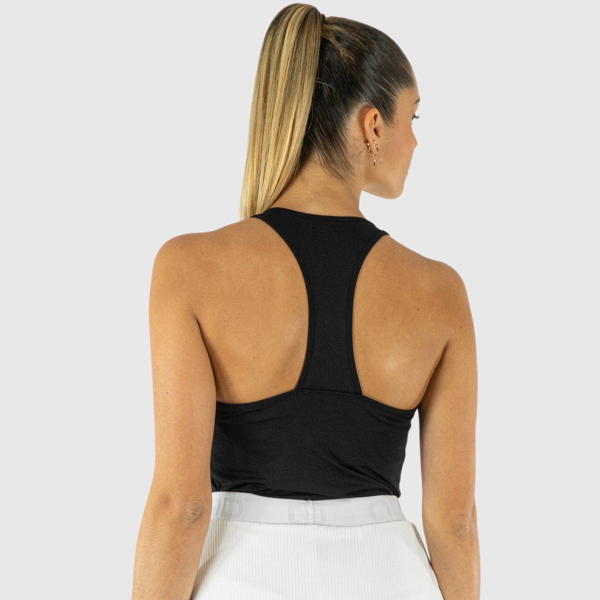 Quad Padel Tank-top black back view