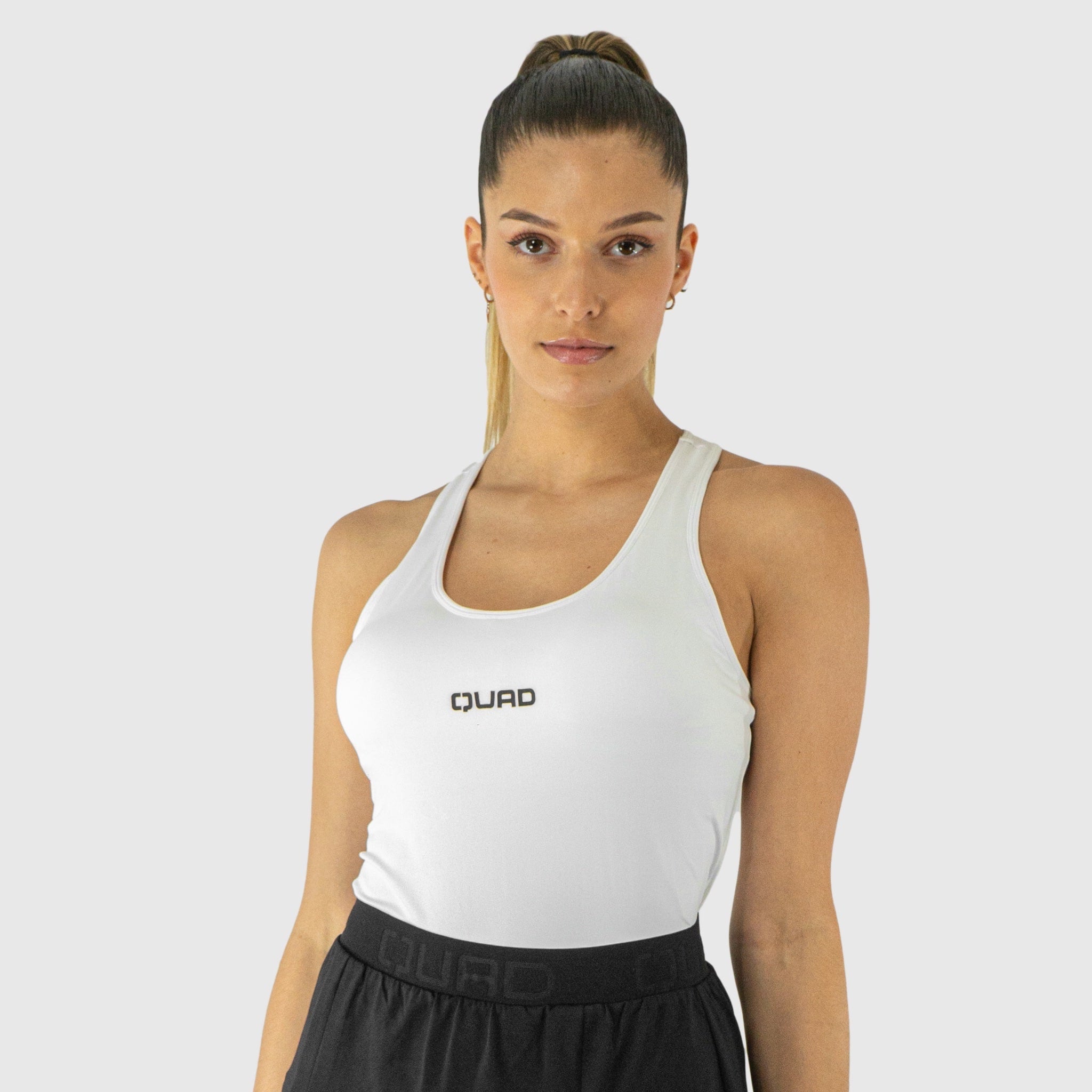 Quad Padel Tank-top white front view