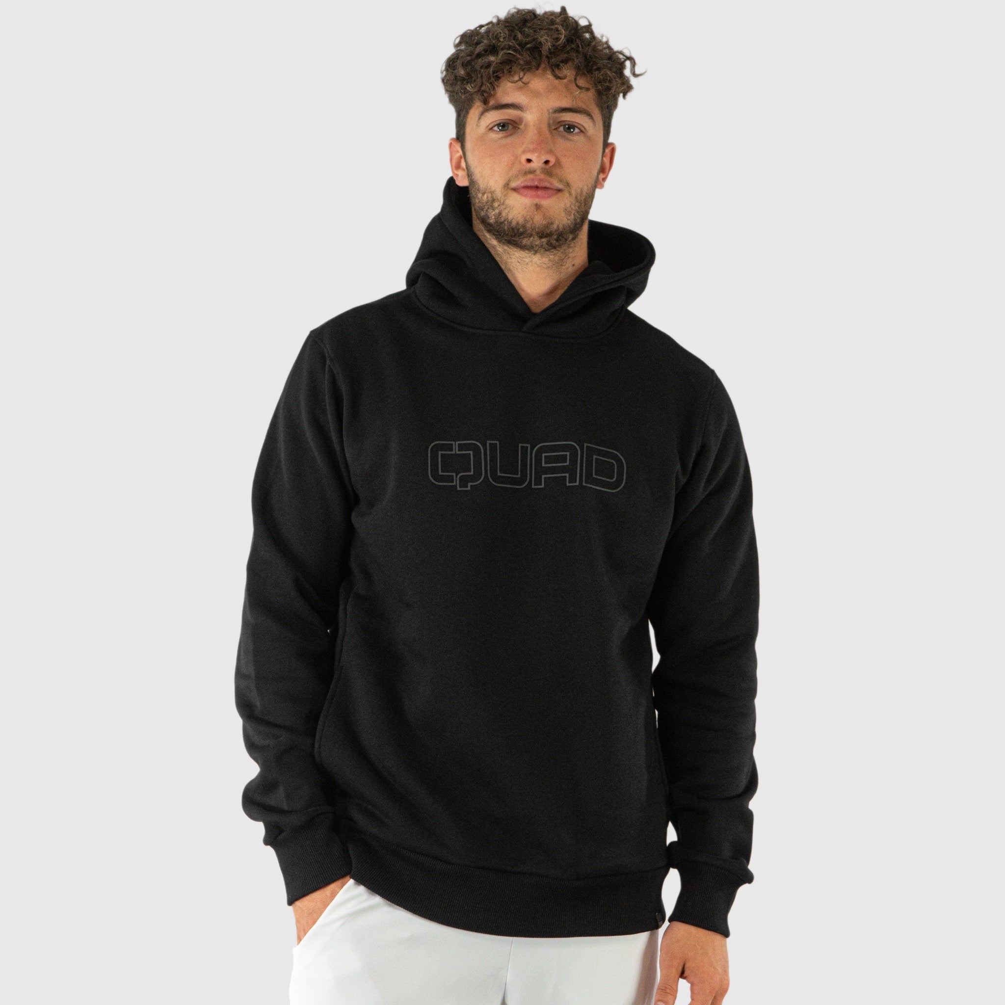 Quad Padel Essential Hoodie black front