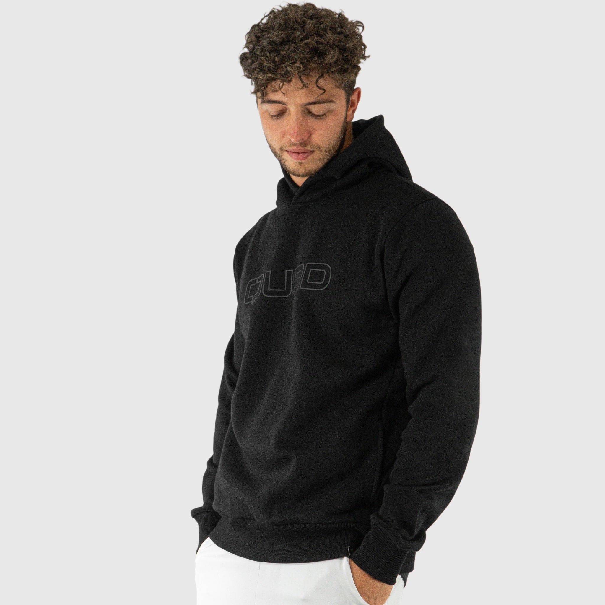 Quad Padel Essential Hoodie black front-side