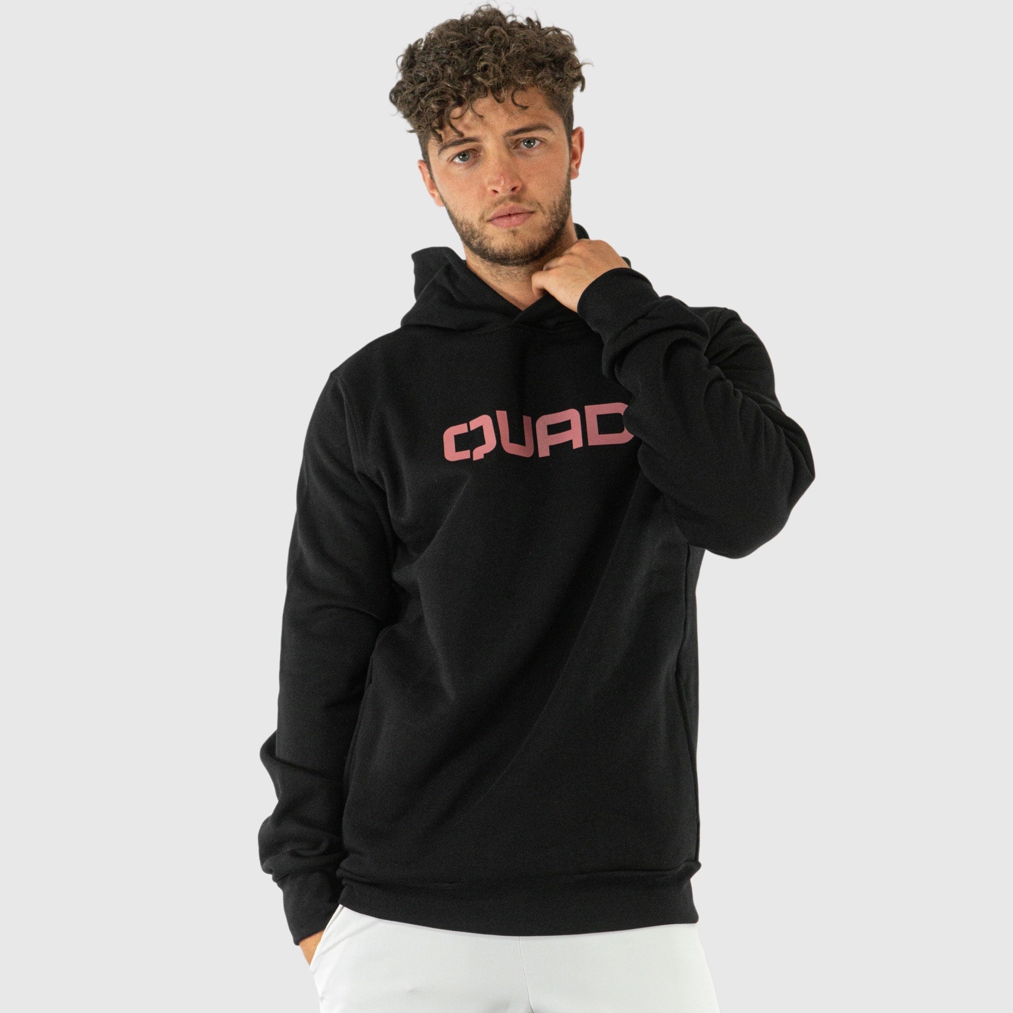 Quad Padel Hoodie Comfy Black front