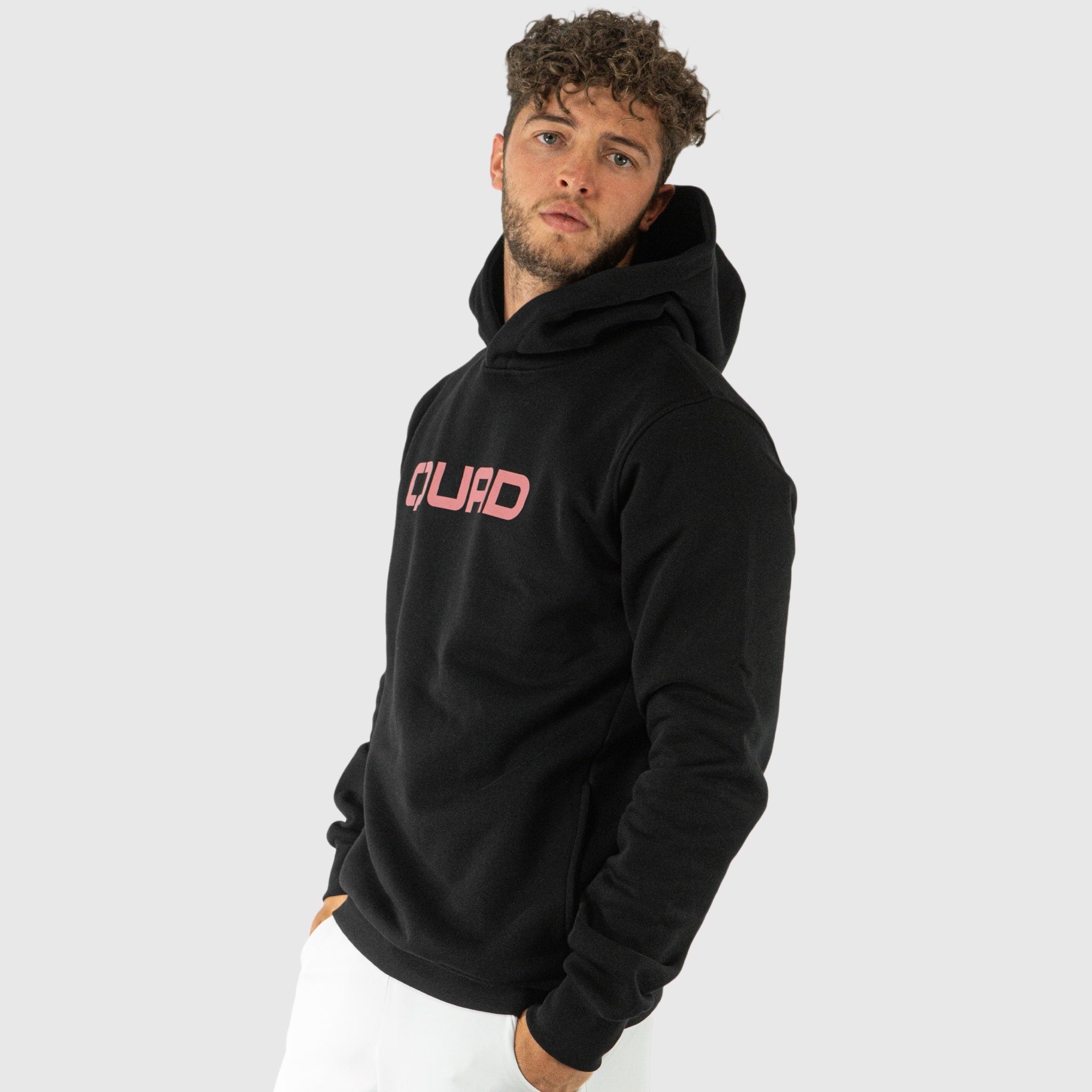 Quad Padel Hoodie Comfy Black left side