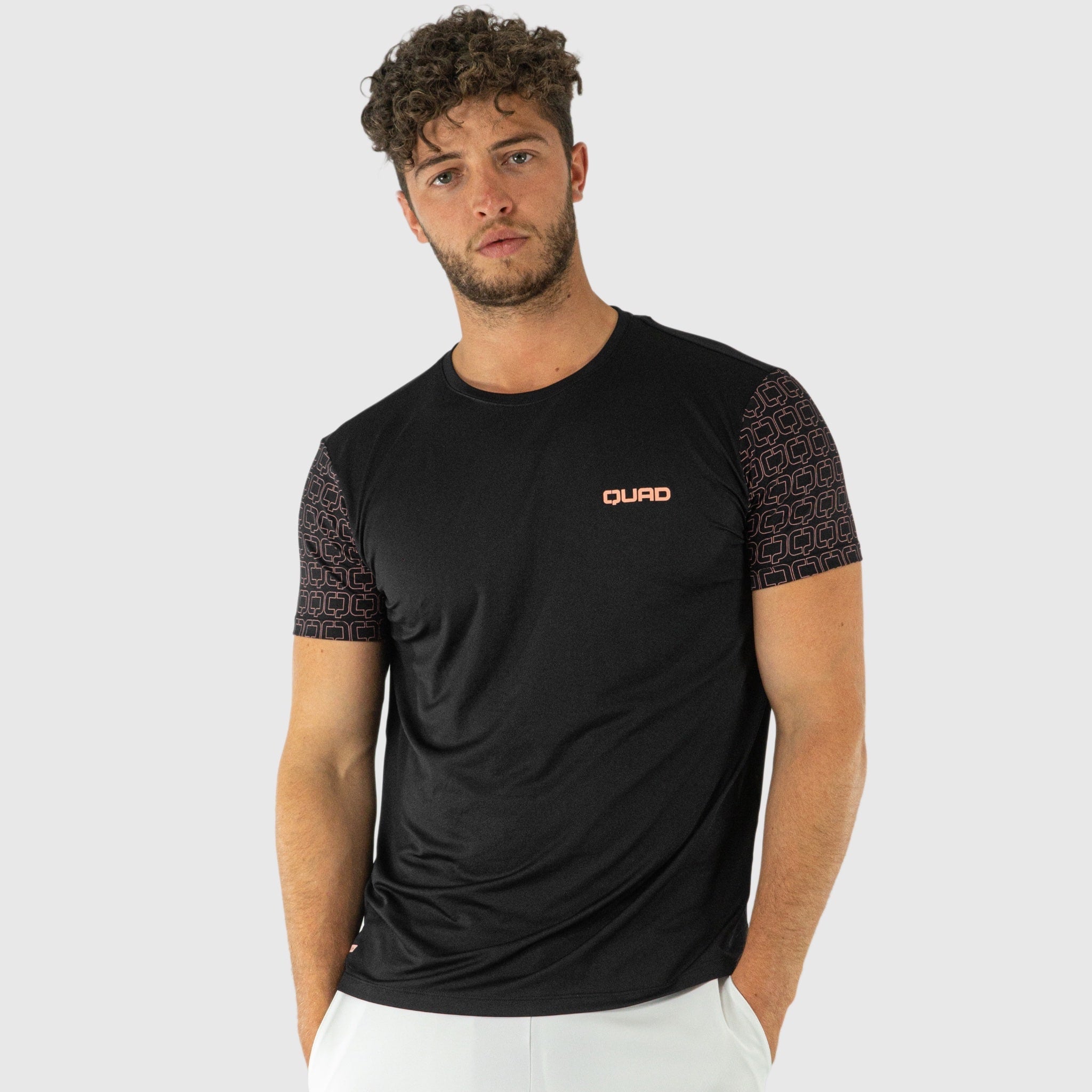 Quad Padel Match T-shirt black front