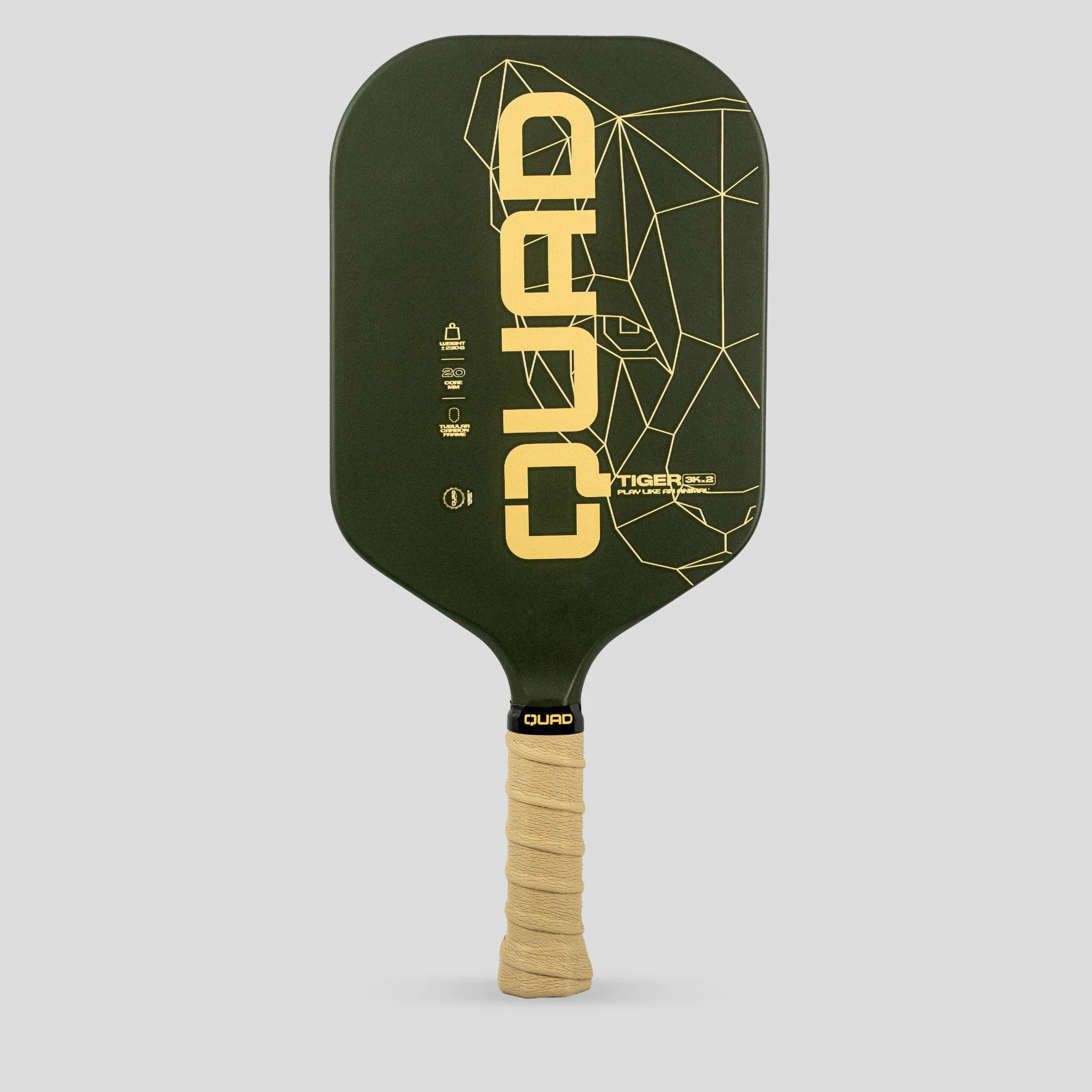 Quad Tiger Pickleball Racket Front view