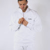 QUAD Half-zip hoodie white